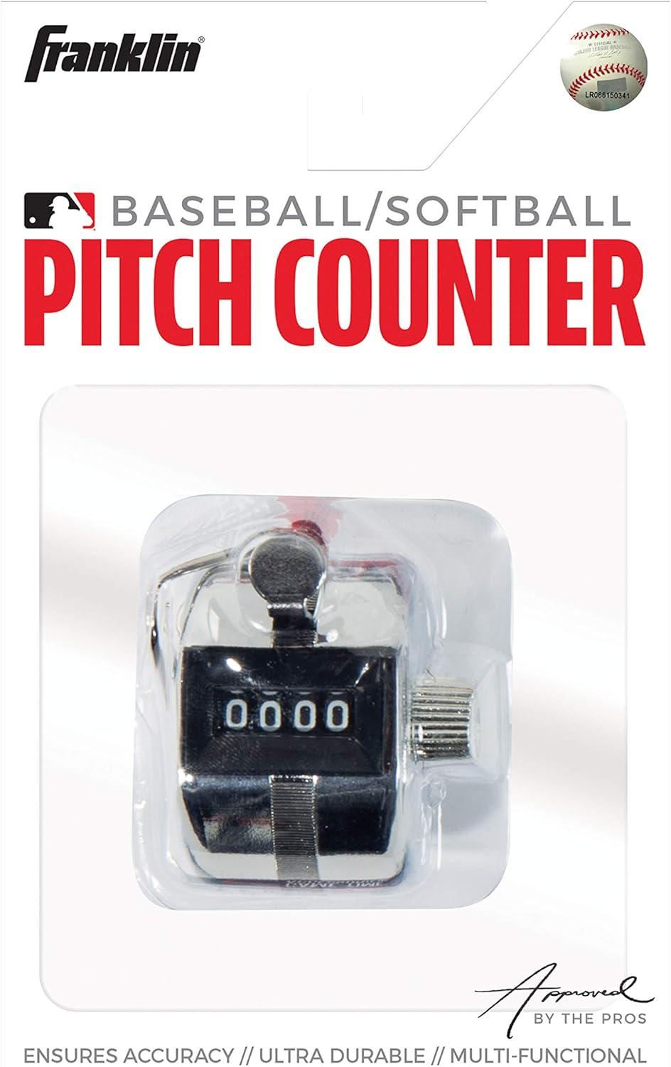 image:imageFranklin Sports MLB Baseball Softball Pitch Counter Coach Umpire Clicker Pitch Counter Steel Pitch Counter for Baseball Softball Pitchers