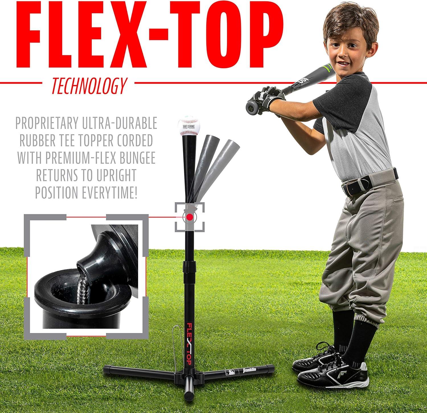 image:imageFranklin Sports MLB Flex Top Baseball Batting Tees Portable Hitting Tees for Baseball Teeball Softball Practice Kids Adult Batting Tee StandsTee Ball