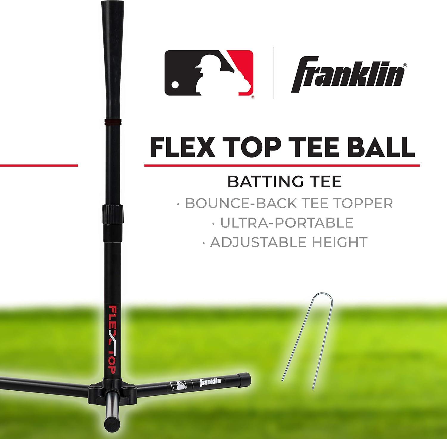 image:imageFranklin Sports MLB Flex Top Baseball Batting Tees Portable Hitting Tees for Baseball Teeball Softball Practice Kids Adult Batting Tee StandsTee Ball