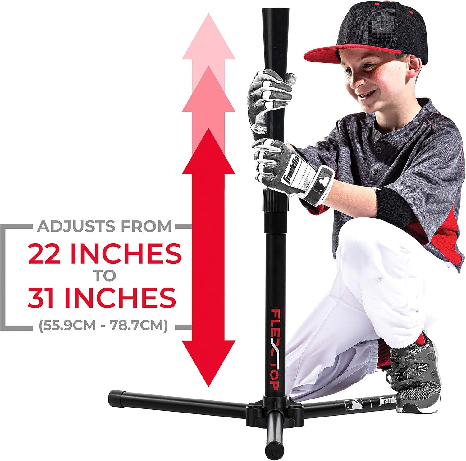 image:imageFranklin Sports MLB Flex Top Baseball Batting Tees Portable Hitting Tees for Baseball Teeball Softball Practice Kids Adult Batting Tee StandsTee Ball