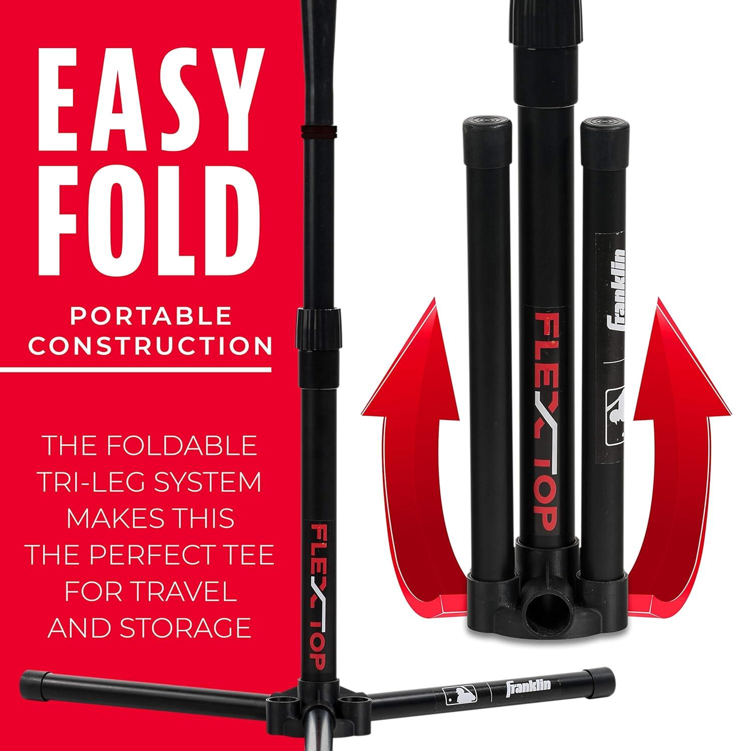 image:imageFranklin Sports MLB Flex Top Baseball Batting Tees Portable Hitting Tees for Baseball Teeball Softball Practice Kids Adult Batting Tee StandsTee Ball