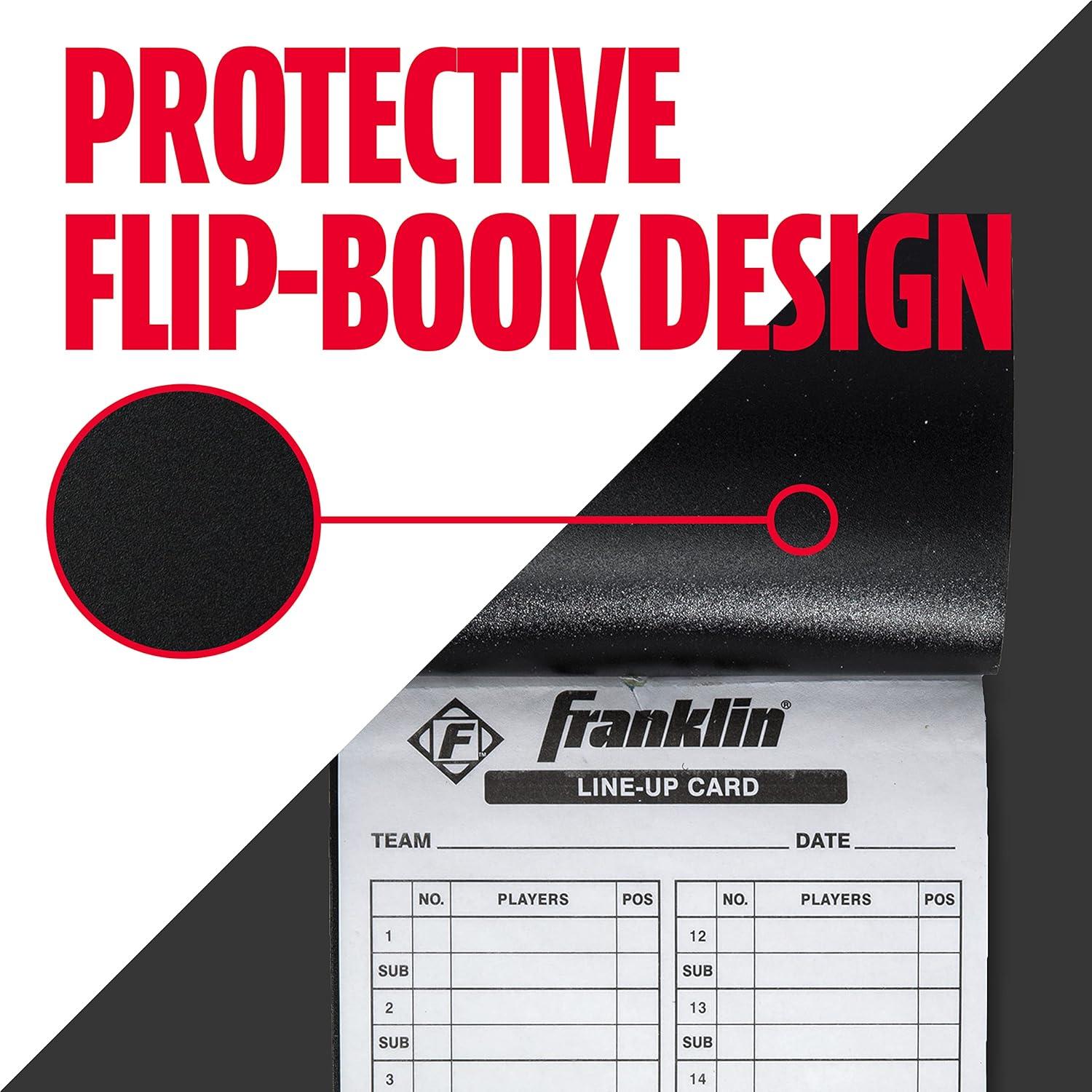 image:imageMLB Baseball Softball Lineup Cards 25 Game Line Up Sheets Book Holder for Coaches Managers Black