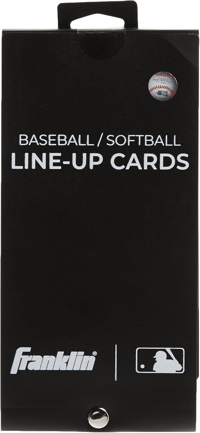 image:imageMLB Baseball Softball Lineup Cards 25 Game Line Up Sheets Book Holder for Coaches Managers Black