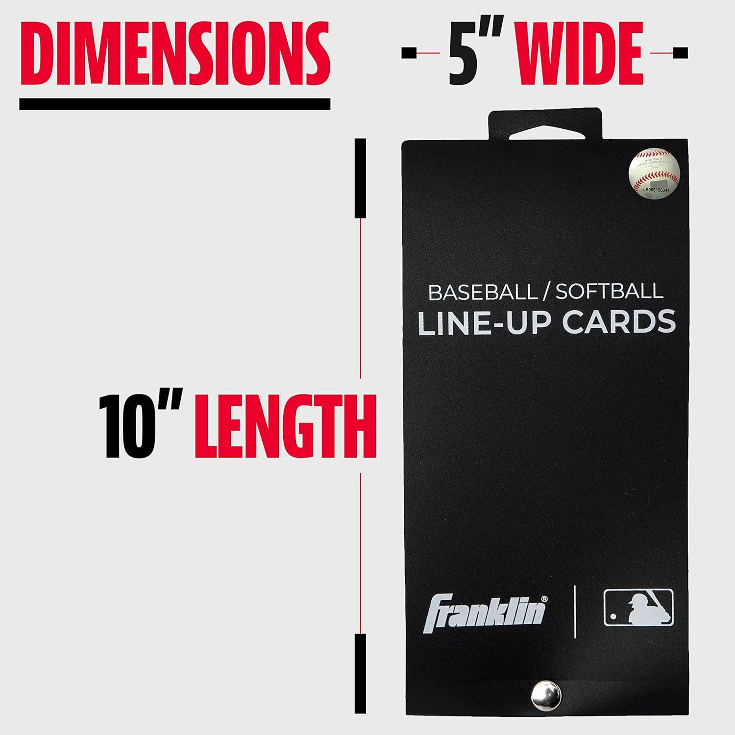 image:imageMLB Baseball Softball Lineup Cards 25 Game Line Up Sheets Book Holder for Coaches Managers Black