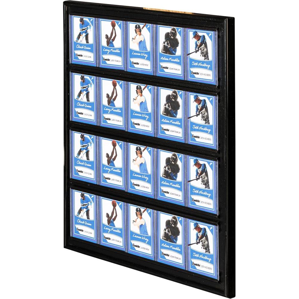image:imageFranklin Sports Baseball Trading Card Display Frame Display Case for Sports Collector Trading Cards Wall Mounted Case 20 Top Loaders Included
