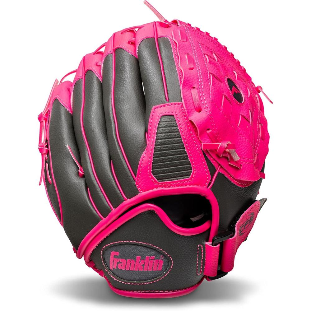 image:imageFranklin Sports RTP Kids Baseball Gloves  Childs Teeball Glove  Ball Set  Boys  Girls Mitt Set  Kids  Toddler  Right Hand Throw  105  Pink