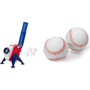 Franklin Sports Kids MLB Baseball Pitching Machine for Kids Batting Practice – MLB Power Pitcher with Adjustable Speeds and Launch Angles with MLB Replacement Foam Balls 2 pk No. 14941