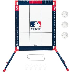Franklin Sports MLB Baseball Pitch Zone Pitching Target for Plastic Balls – Kids Strike Zone Trainer for Backyard Games + Practice + (3) Plastic Balls – Fun Youth Baseball Toy – Ages 6+