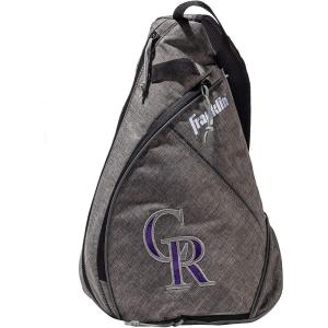 Franklin Sports MLB Team Licensed Crossbody Slingbak Baseball Shoulder Bag for Men & Women(Coloado Rockies)