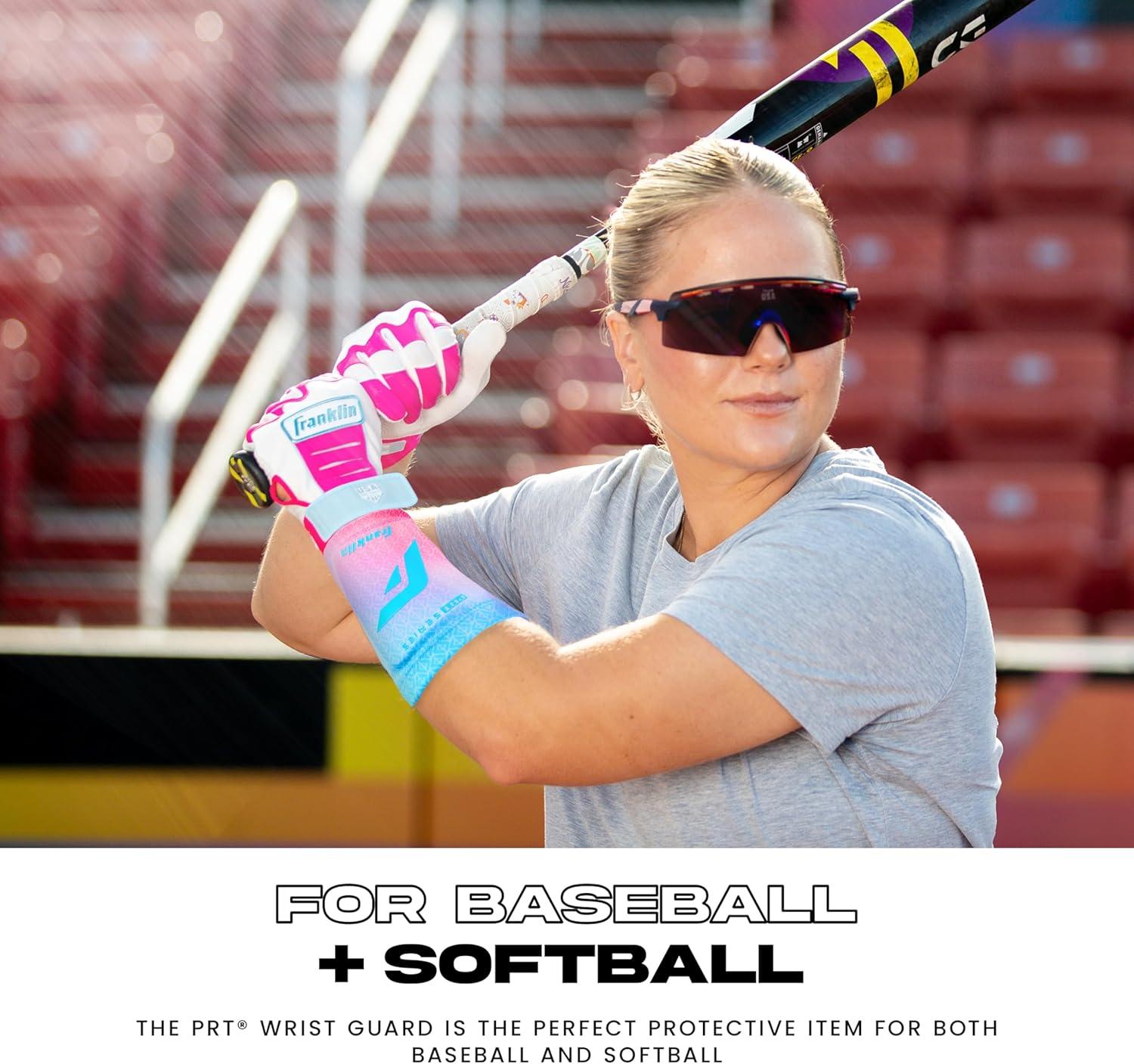 image:imageFranklin Sports Baseball Softball Protective Wrist Guard Youth PRT Series Wrist Shield for Batting Fielding Protective Gear Equipment Right Left ArmCotton Candy