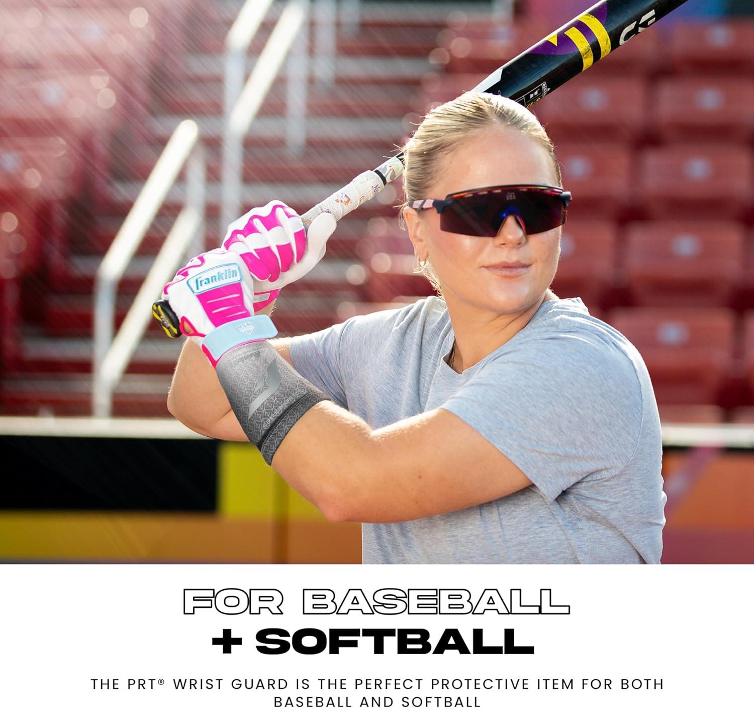 image:imageFranklin Sports Baseball Softball Protective Wrist Guard Youth PRT Series Wrist Shield for Batting Fielding Protective Gear Equipment Right Left ArmBlack