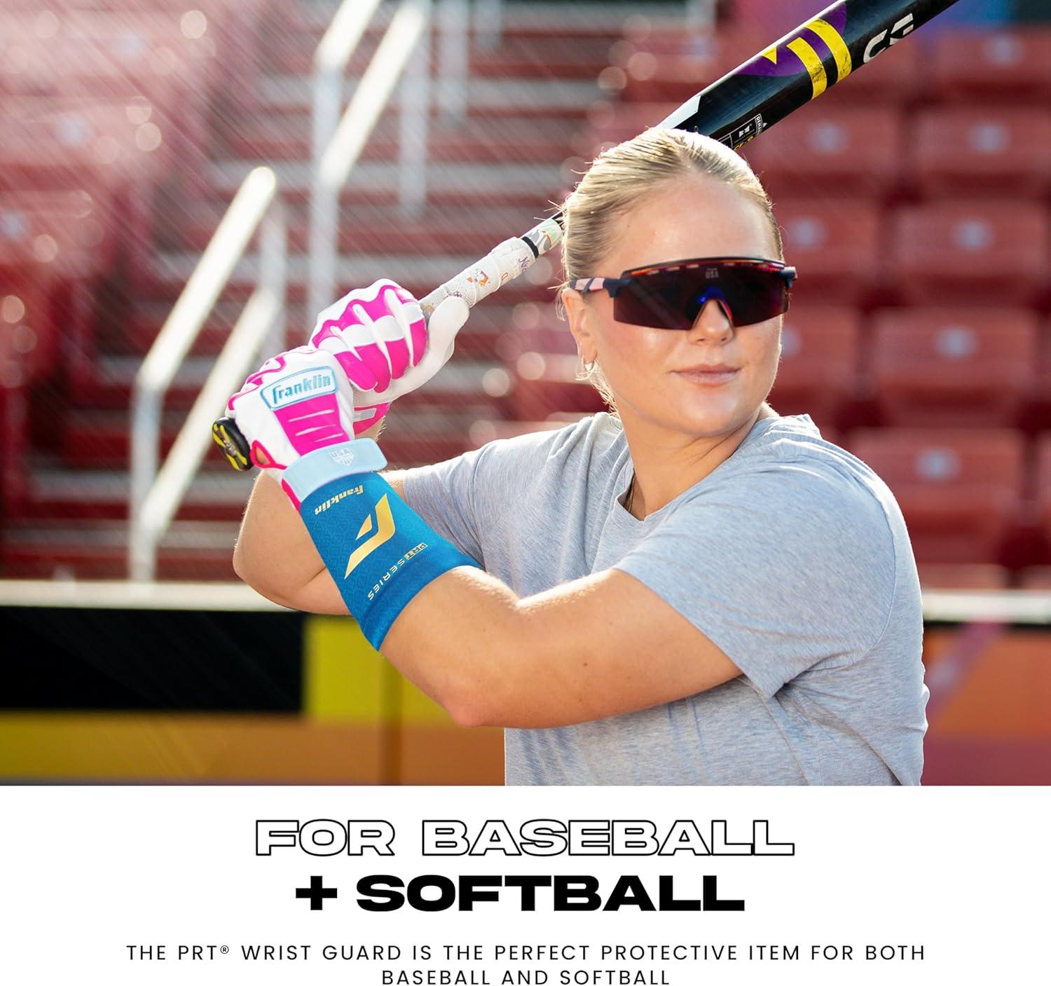 image:imageFranklin Sports Baseball Softball Protective Wrist Guard Youth PRT Series Wrist Shield for Batting Fielding Protective Gear Equipment Right Left ArmRoyal