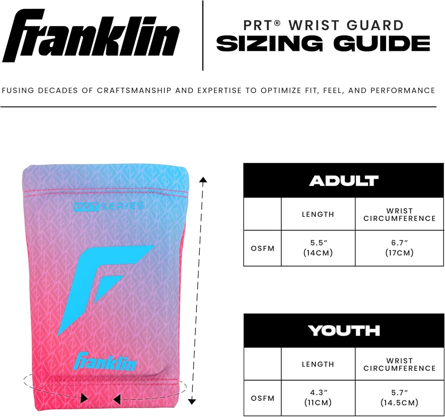 image:imageFranklin Sports Baseball Softball Protective Wrist Guard Youth PRT Series Wrist Shield for Batting Fielding Protective Gear Equipment Right Left ArmCotton Candy