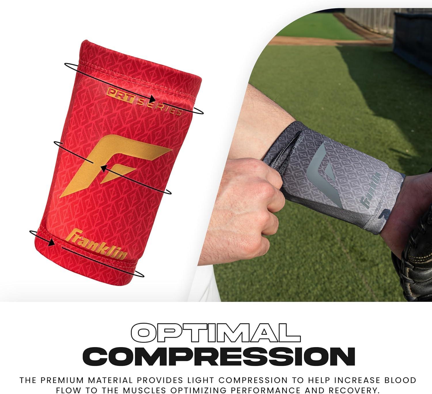 image:imageFranklin Sports Baseball Softball Protective Wrist Guard Youth PRT Series Wrist Shield for Batting Fielding Protective Gear Equipment Right Left ArmRed