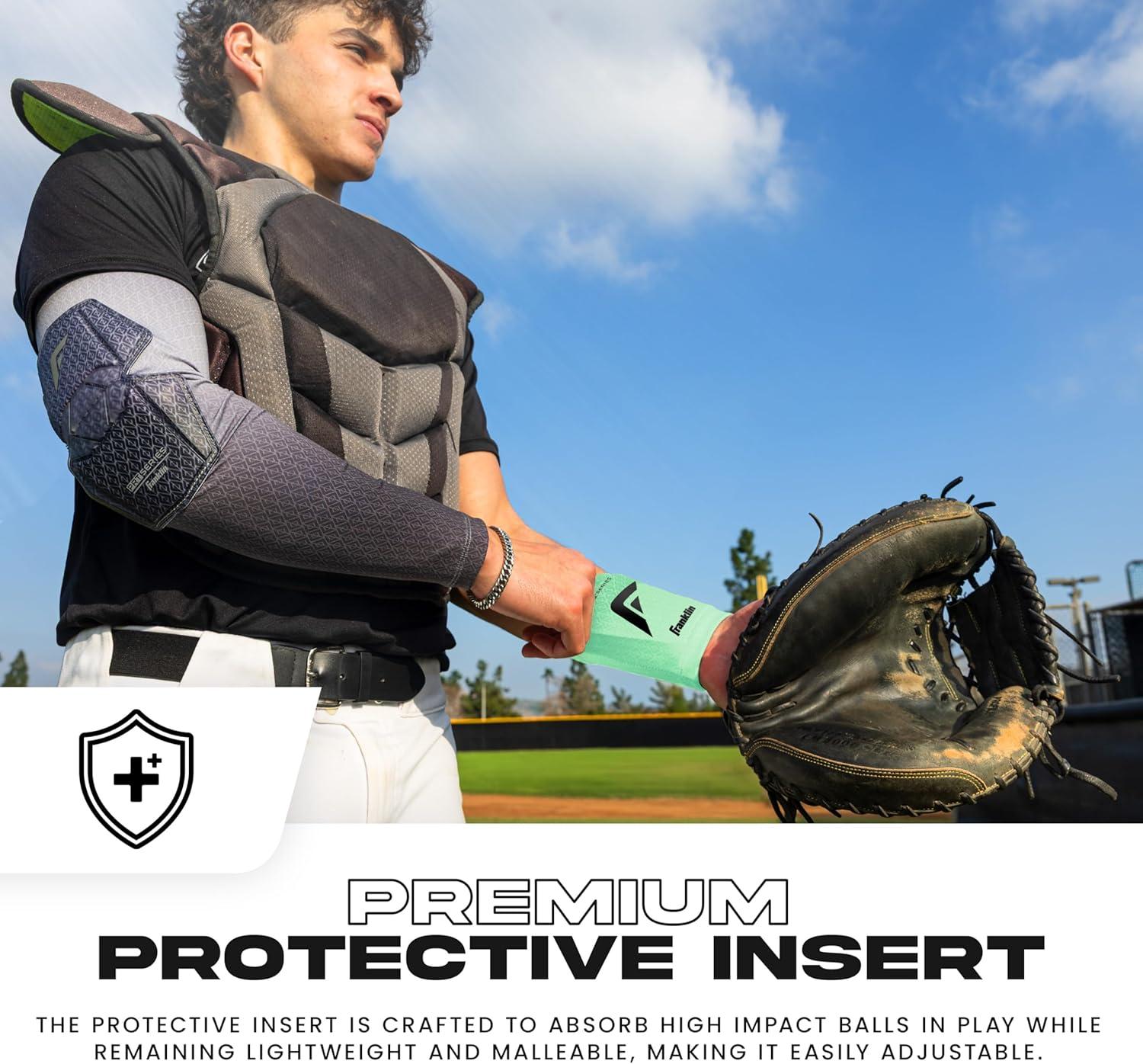 image:imageFranklin Sports Baseball Softball Protective Wrist Guard Youth PRT Series Wrist Shield for Batting Fielding Protective Gear Equipment Right Left ArmMint