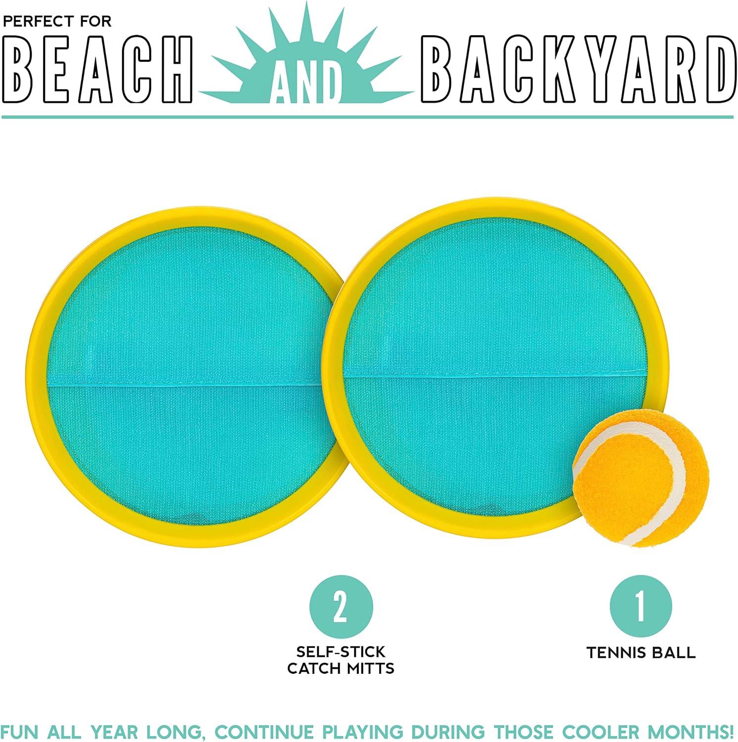 image:imageFranklin Sports Throw N Stick Catch and Toss Self Stick Toss Game Adjustable Handle Includes 2 Catch Mitts 1 Tennis Ball