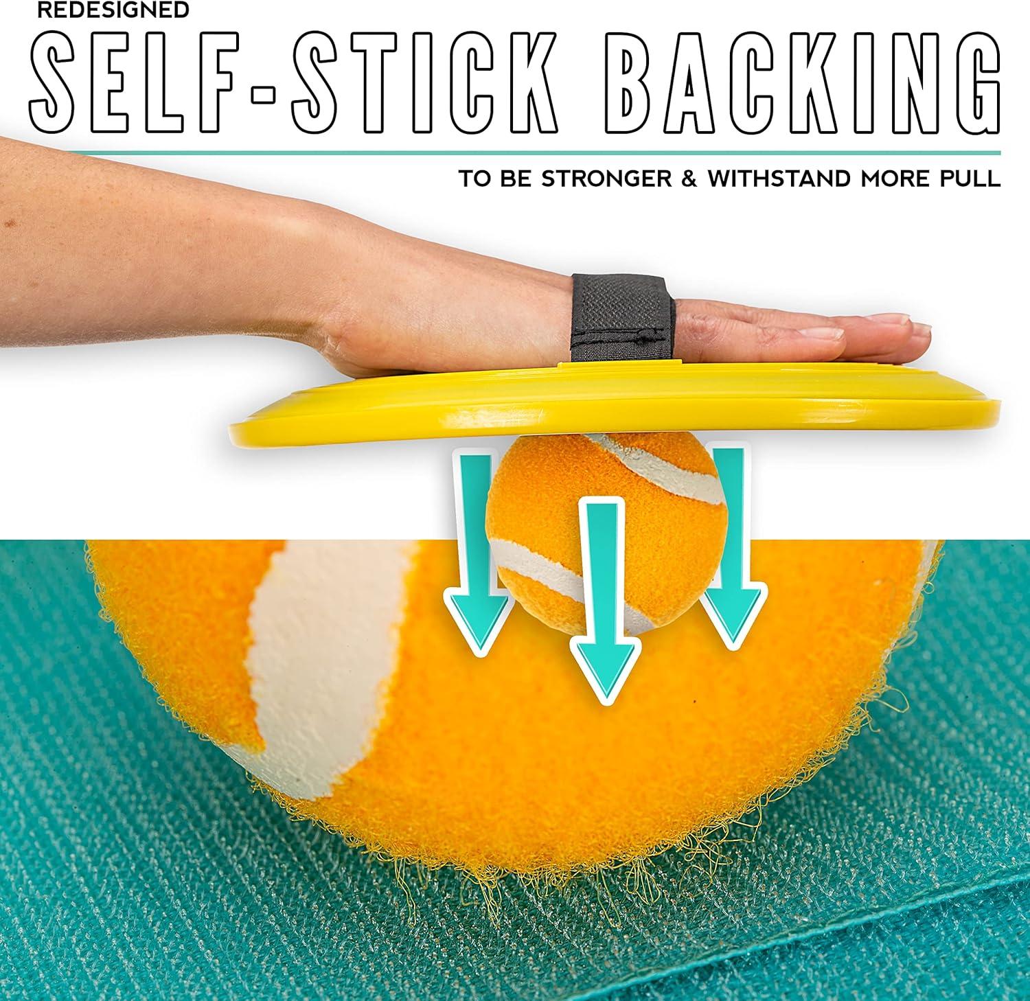 image:imageFranklin Sports Throw N Stick Catch and Toss Self Stick Toss Game Adjustable Handle Includes 2 Catch Mitts 1 Tennis Ball