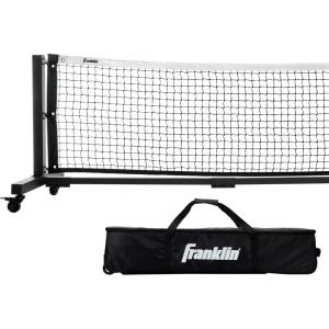 Franklin Sports Skinny Singles 11′ Foot Pickleball Net – Portable Outdoor Pickleball Net for Practice + Carry Bag for Driveway, Backyard + More – Durable Aluminum Construction