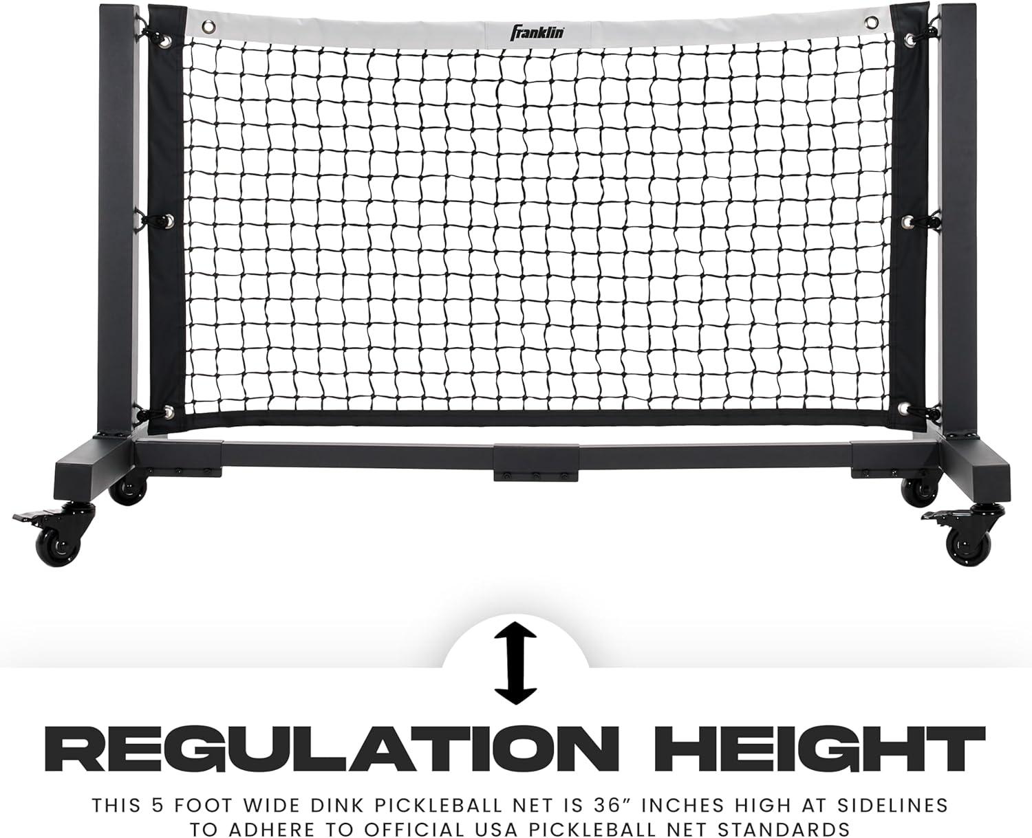 image:imageFranklin Sports Dink Pickleball Net Portable 5 Foot Outdoor Pickleball Net for Regulation Court Portable Aluminum Construction Carry Bag for Driveway Backyard More