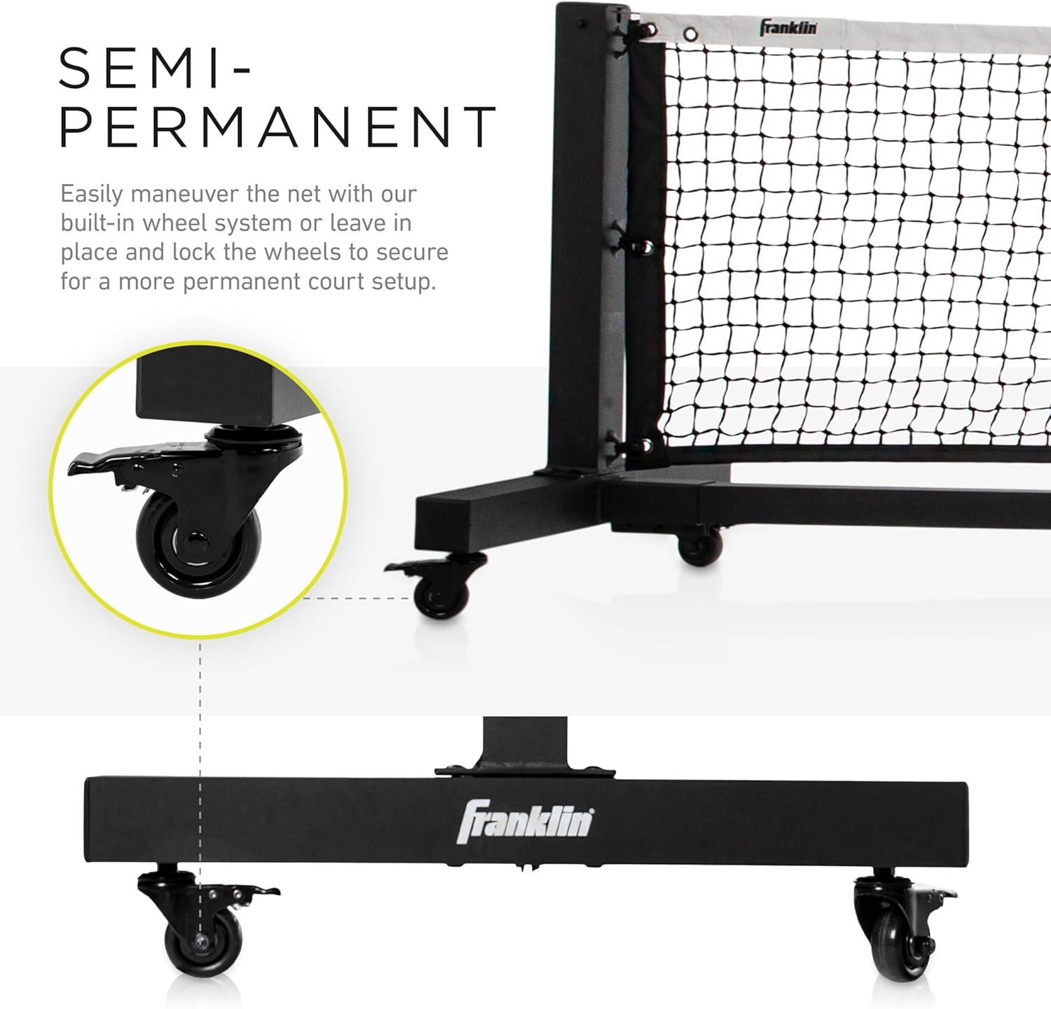 image:imageFranklin Sports Official Size Pickleball Net 22 Foot Outdoor Pickleball Net for Regulation Court SemiPortable Aluminum Construction Carry Bag for Driveway Backyard More