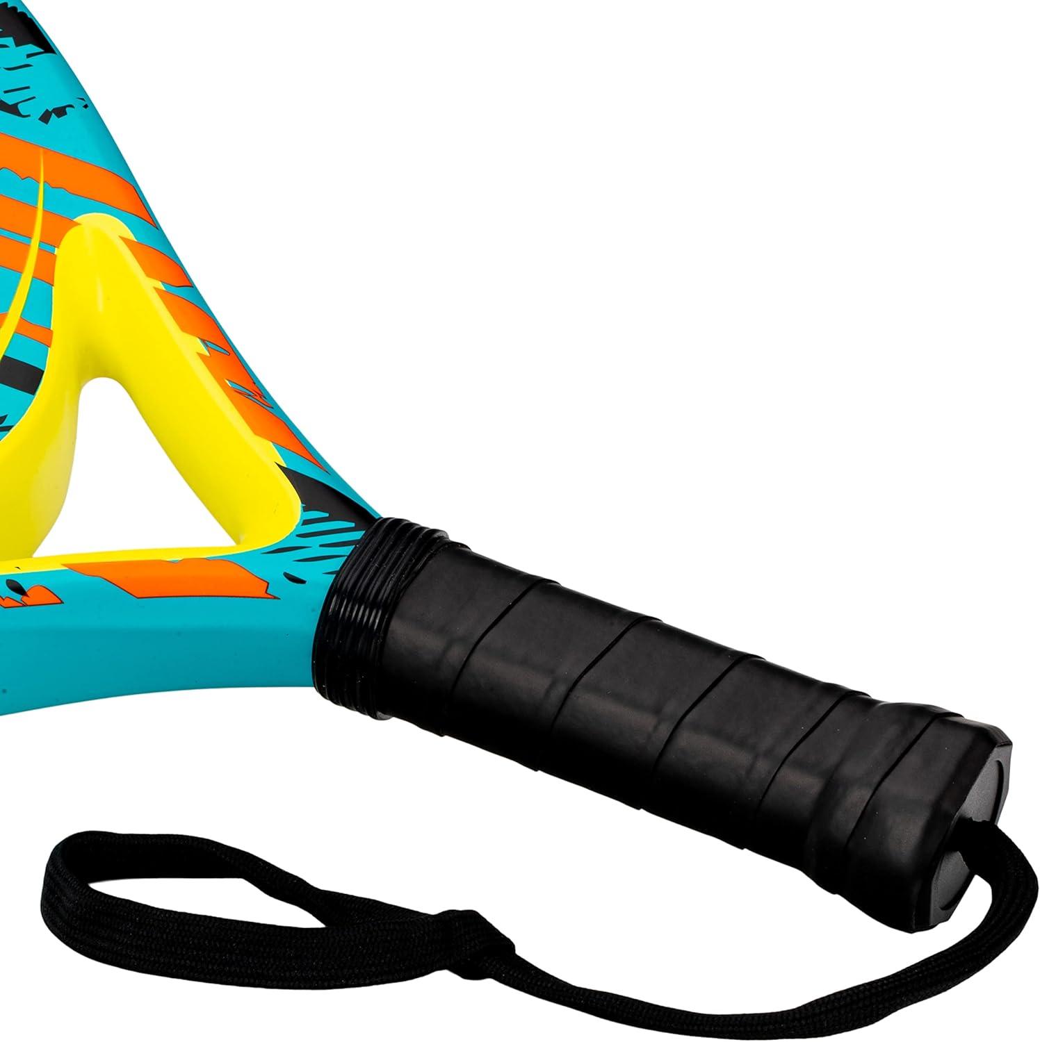 image:imageFranklin Sports Padel Racket Endeavor Fiberglass Padel Racket with Foam Core 365g Premium Performance BlueYellow