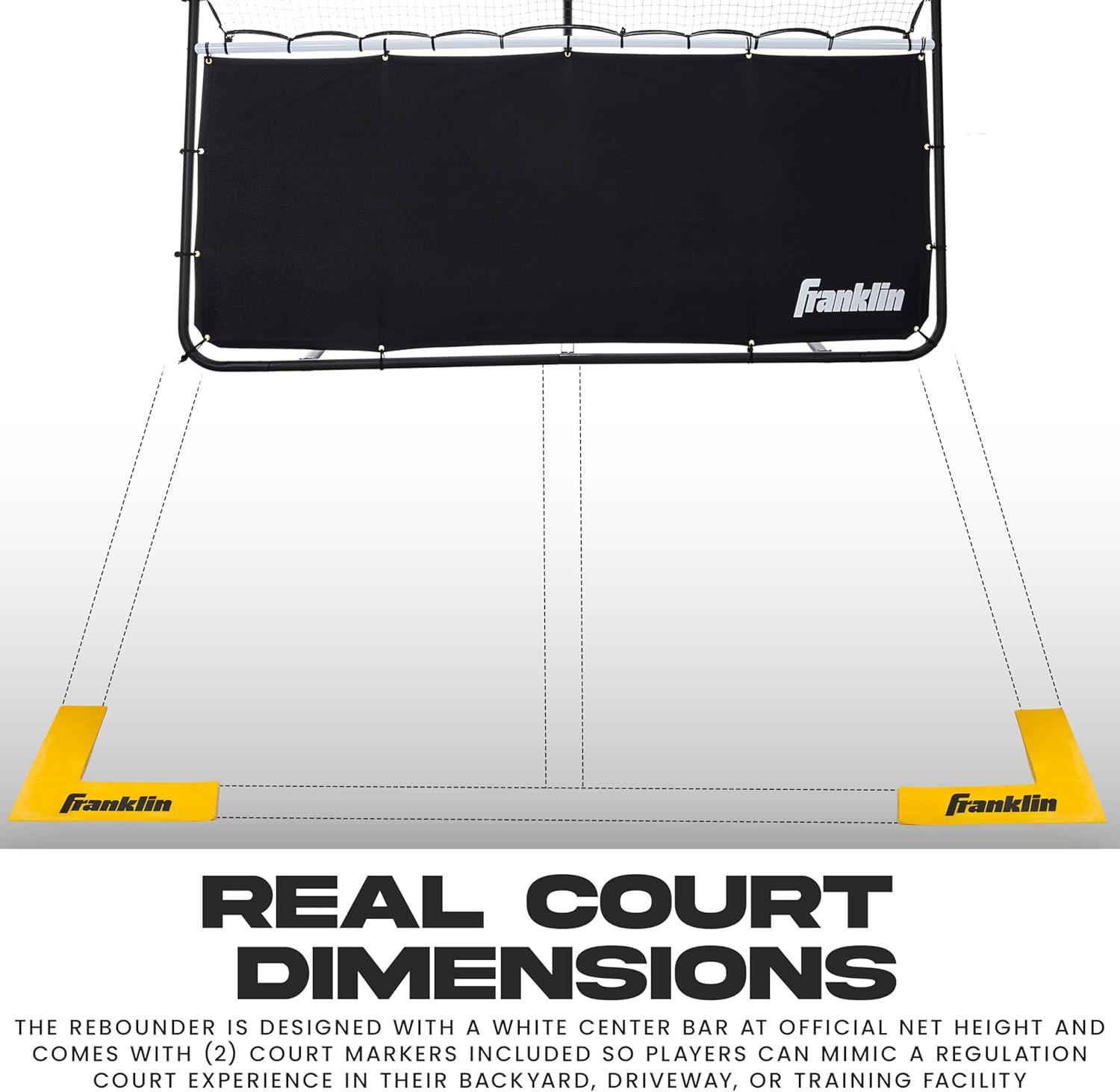 image:imageFranklin Sports Pickleball Rebounder Net Pickleball Training Practice Equipment Portable Folding Net for Singles Doubles Training Court Markers Included 83 Inches