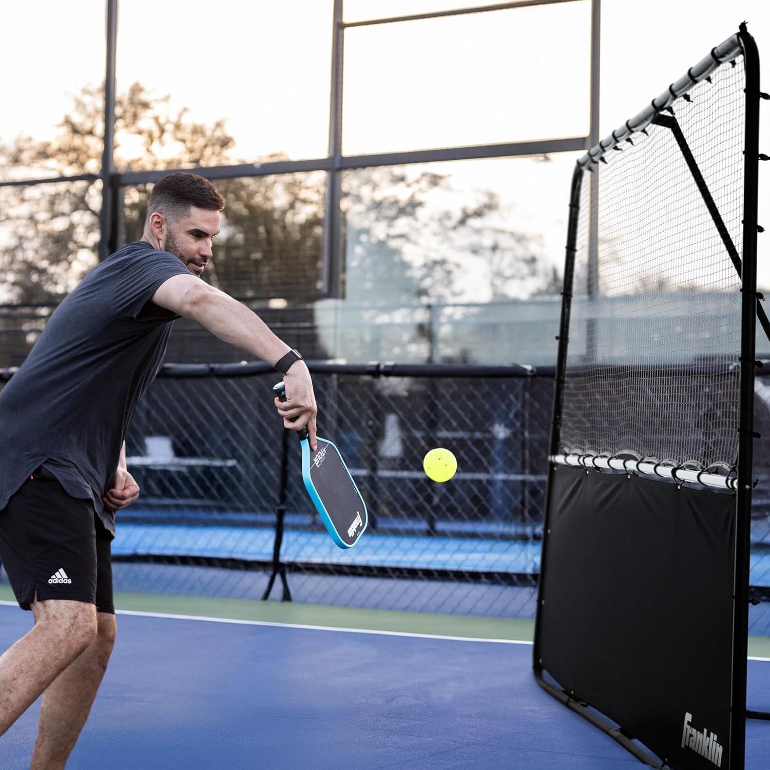 image:imageFranklin Sports Pickleball Rebounder Net Pickleball Training Practice Equipment Portable Folding Net for Singles Doubles Training Court Markers Included 83 Inches