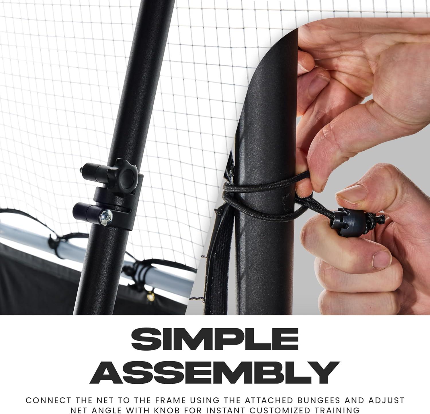 image:imageFranklin Sports Pickleball Rebounder Net Pickleball Training Practice Equipment Portable Folding Net for Singles Doubles Training Court Markers Included 83 Inches