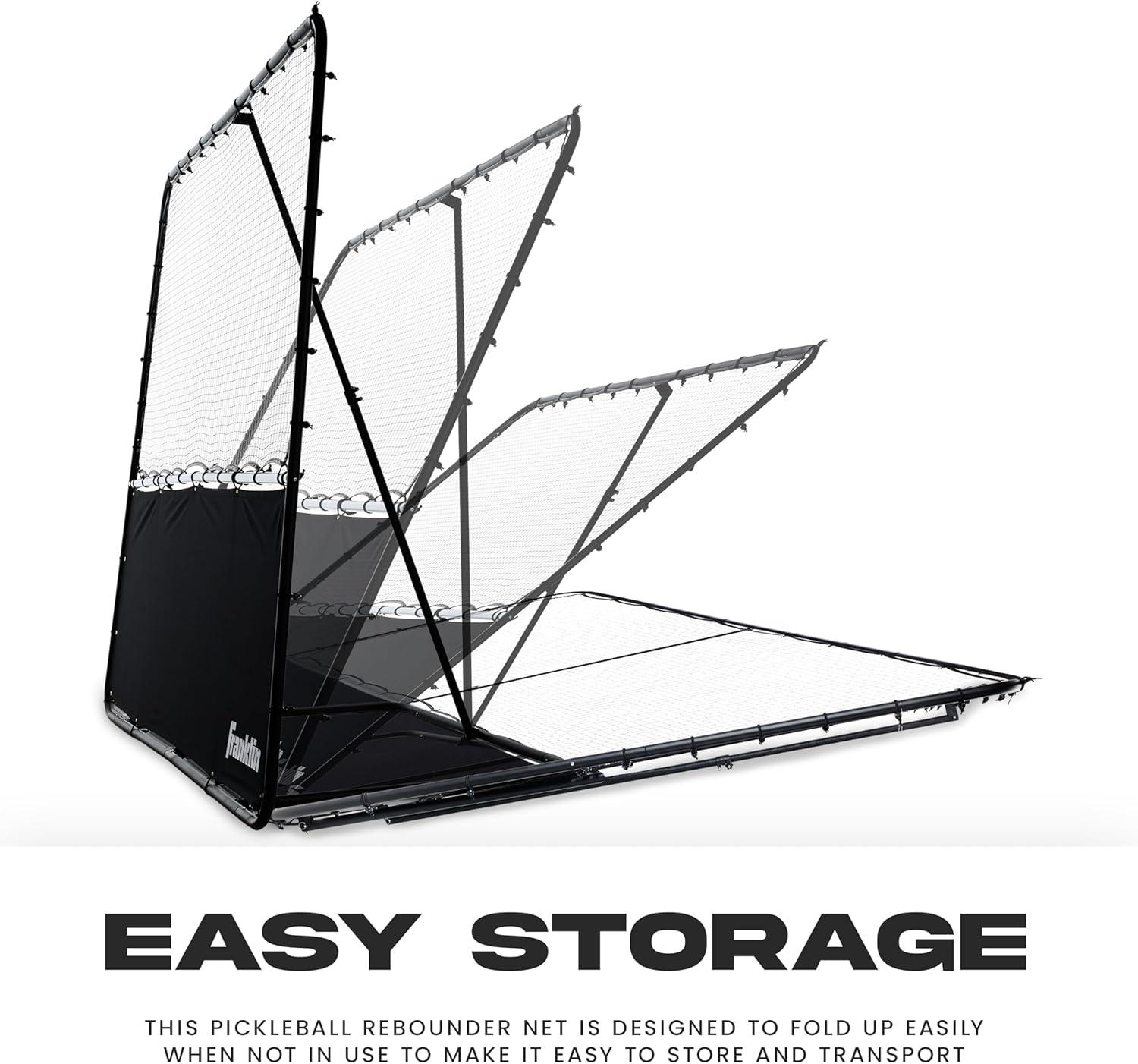 image:imageFranklin Sports Pickleball Rebounder Net Pickleball Training Practice Equipment Portable Folding Net for Singles Doubles Training Court Markers Included 83 Inches