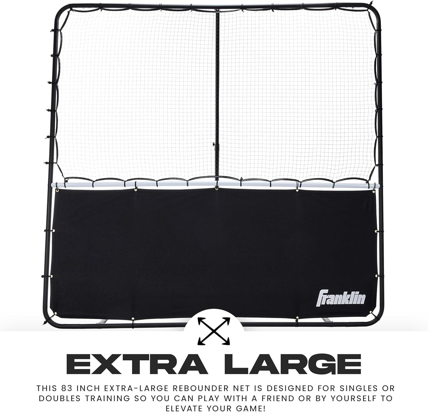 image:imageFranklin Sports Pickleball Rebounder Net Pickleball Training Practice Equipment Portable Folding Net for Singles Doubles Training Court Markers Included 83 Inches