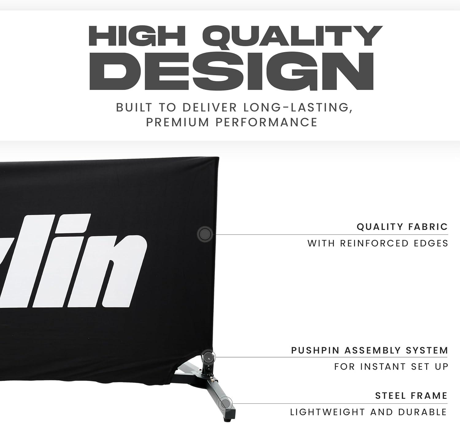 image:imageFranklin Sports Portable Pickleball Court Barriers 3 Court Dividers for Outdoor Pickleball Courts 5 x 2 Foot Easy Assemble Metal Barriers