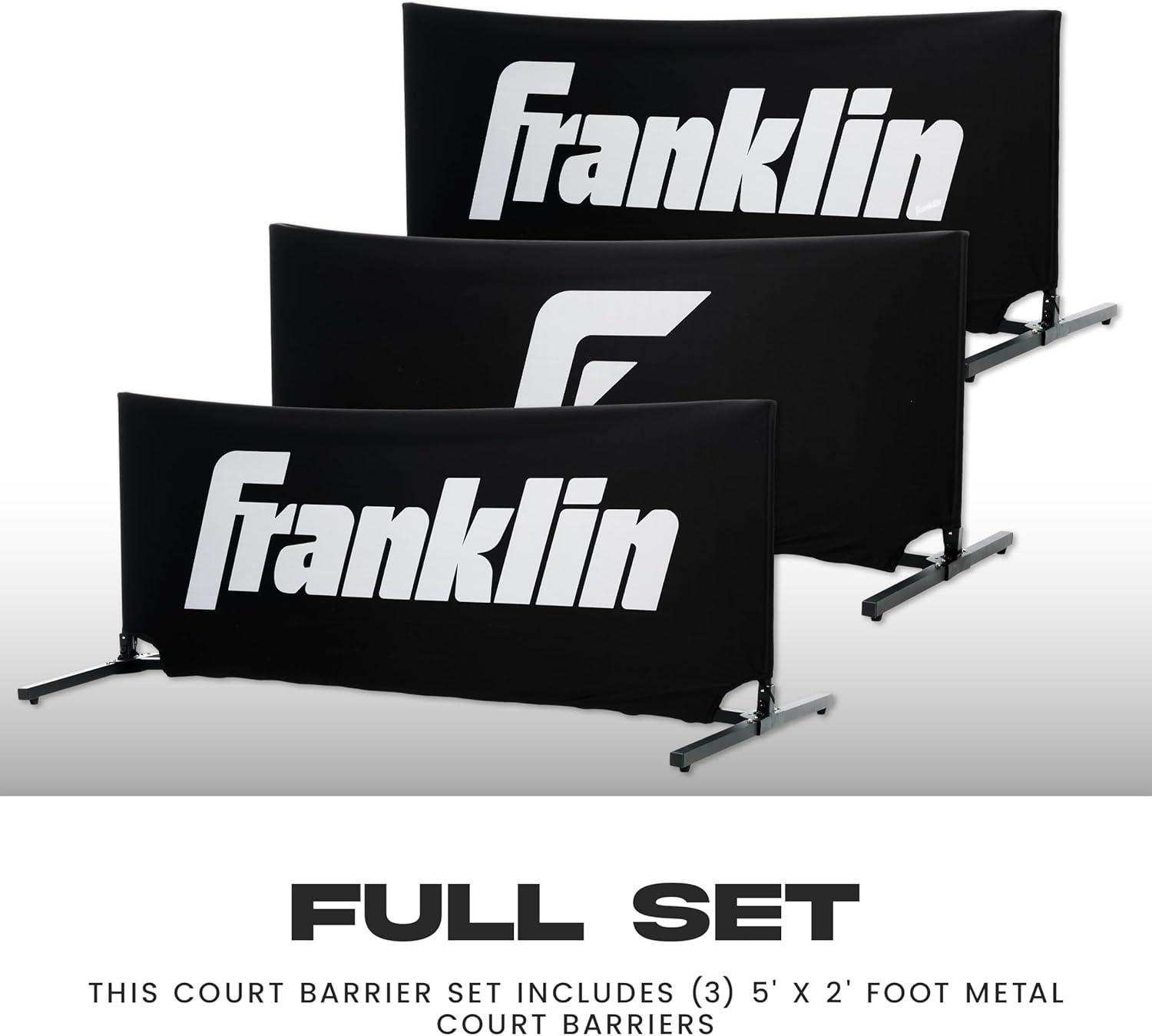 image:imageFranklin Sports Portable Pickleball Court Barriers 3 Court Dividers for Outdoor Pickleball Courts 5 x 2 Foot Easy Assemble Metal Barriers