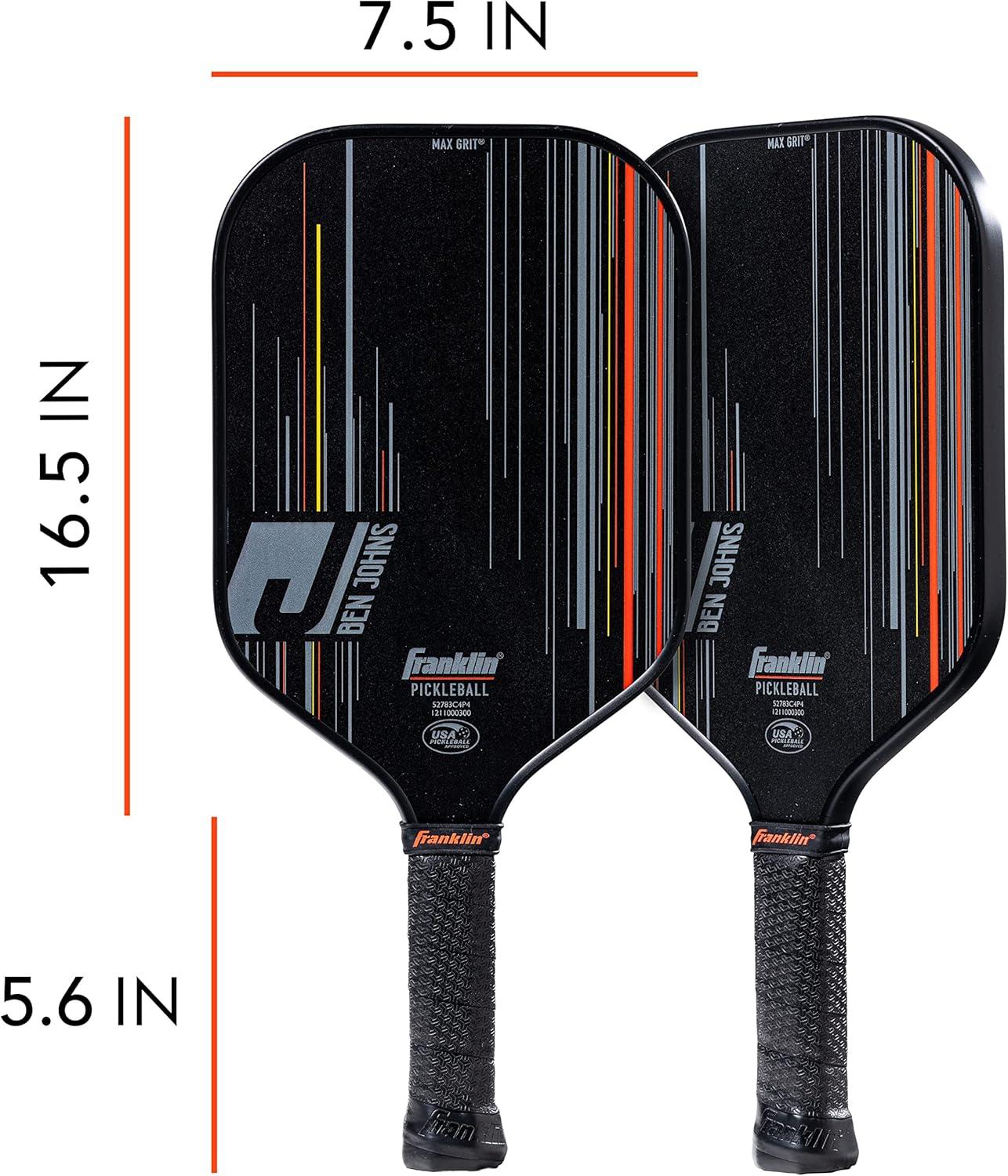 image:imageFranklin Sports Pro Pickleball Paddle USAP Approved Paddle with MaxGrit Technology Elongated Handle for Maximum ControlPro Player BlackOrange