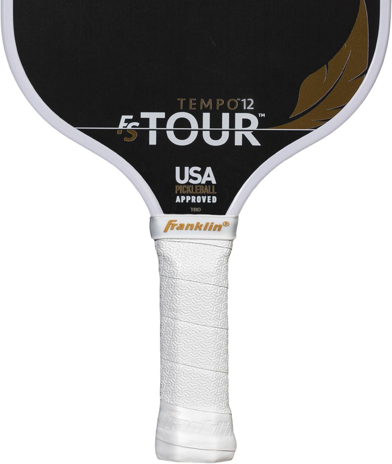 image:imageFranklin Sports Pro Pickleball Paddles FS Tour Featherweight Series Lightweight Paddles USA Pickleball Approved Raw Carbon Fiber Surface Dynasty Tempo 12mm CoreTempo White