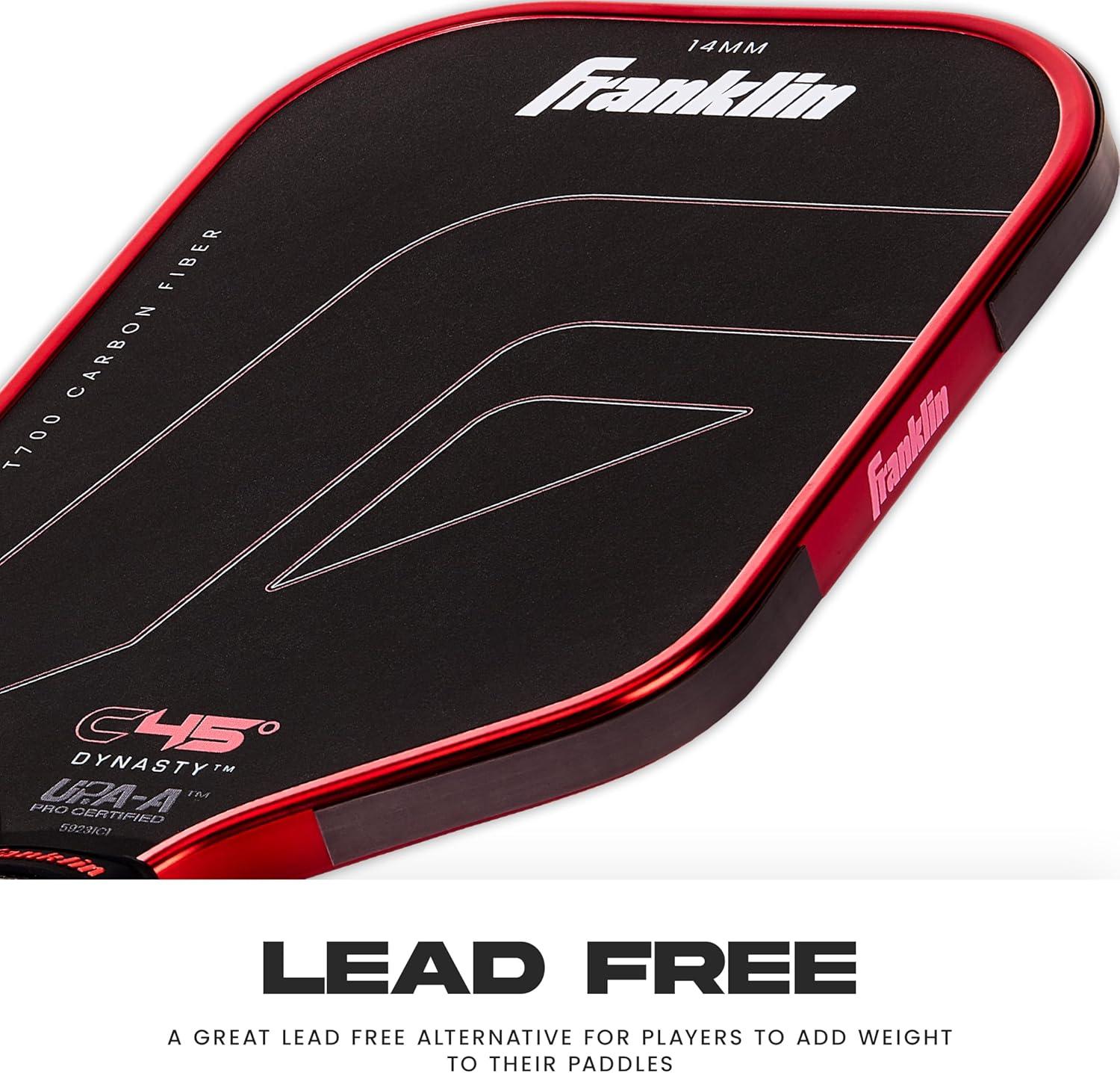 image:imageFranklin Sports Weight Tape for Pickleball Paddles LeadFree Weighted Adhesive Tape Customize Pickleball Paddle Weight 1 Roll Included 60 x 05 Inches