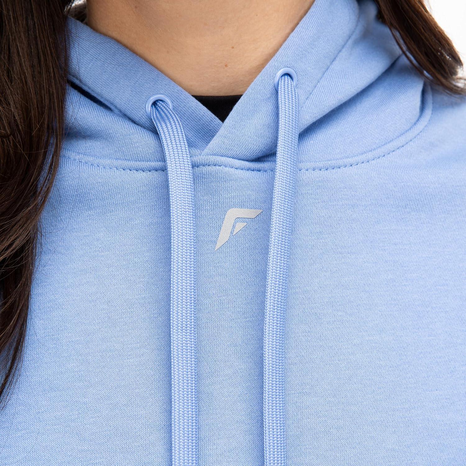 image:imageFranklin Sports Womens Cropped Pickleball Hooded Sweatshirt Soft Athleisure Long Sleeve Pullover Athletic HoodieBlue