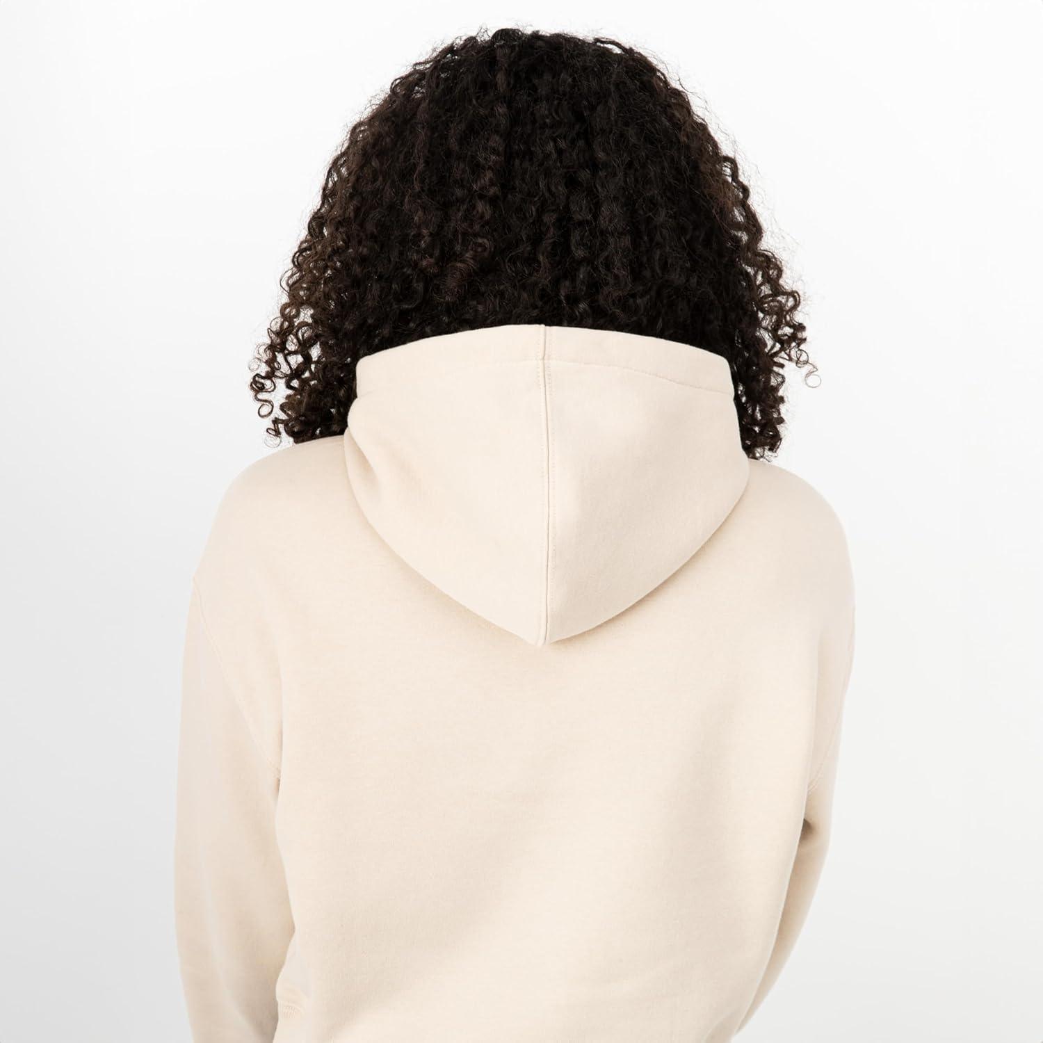 image:imageFranklin Sports Womens Cropped Pickleball Hooded Sweatshirt Soft Athleisure Long Sleeve Pullover Athletic HoodieOat