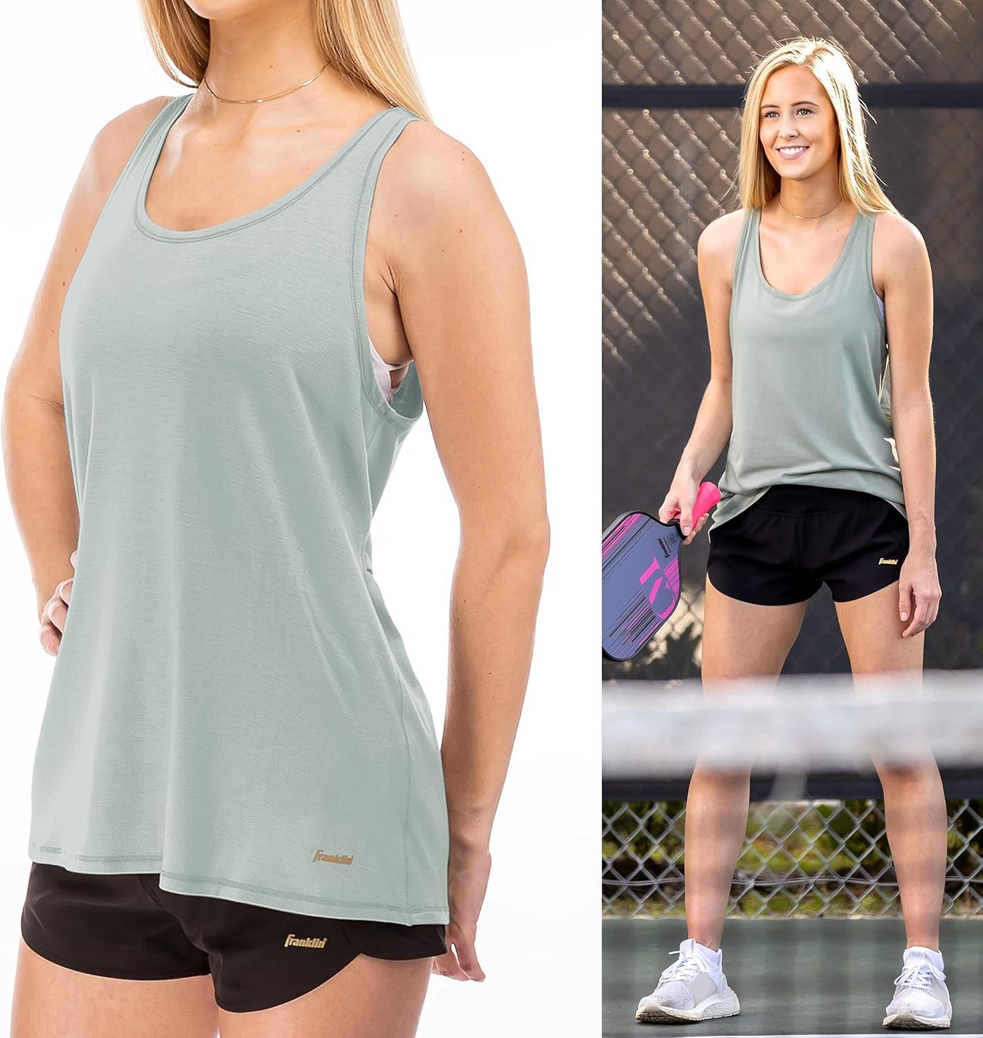 image:imageFranklin Sports Womens Womens Aloe Lattice Back Tank Top Relaxed FitAloe