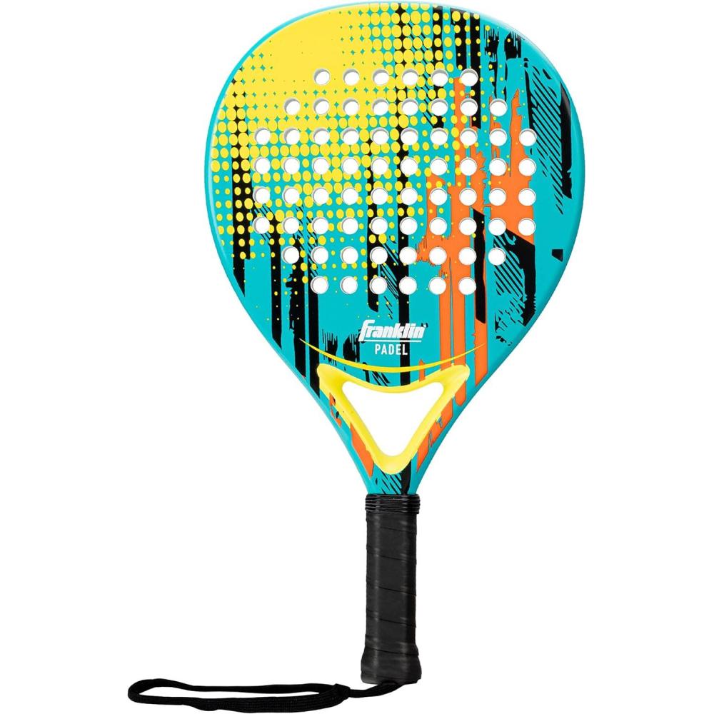 image:imageFranklin Sports Padel Racket Endeavor Fiberglass Padel Racket with Foam Core 365g Premium Performance BlueYellow