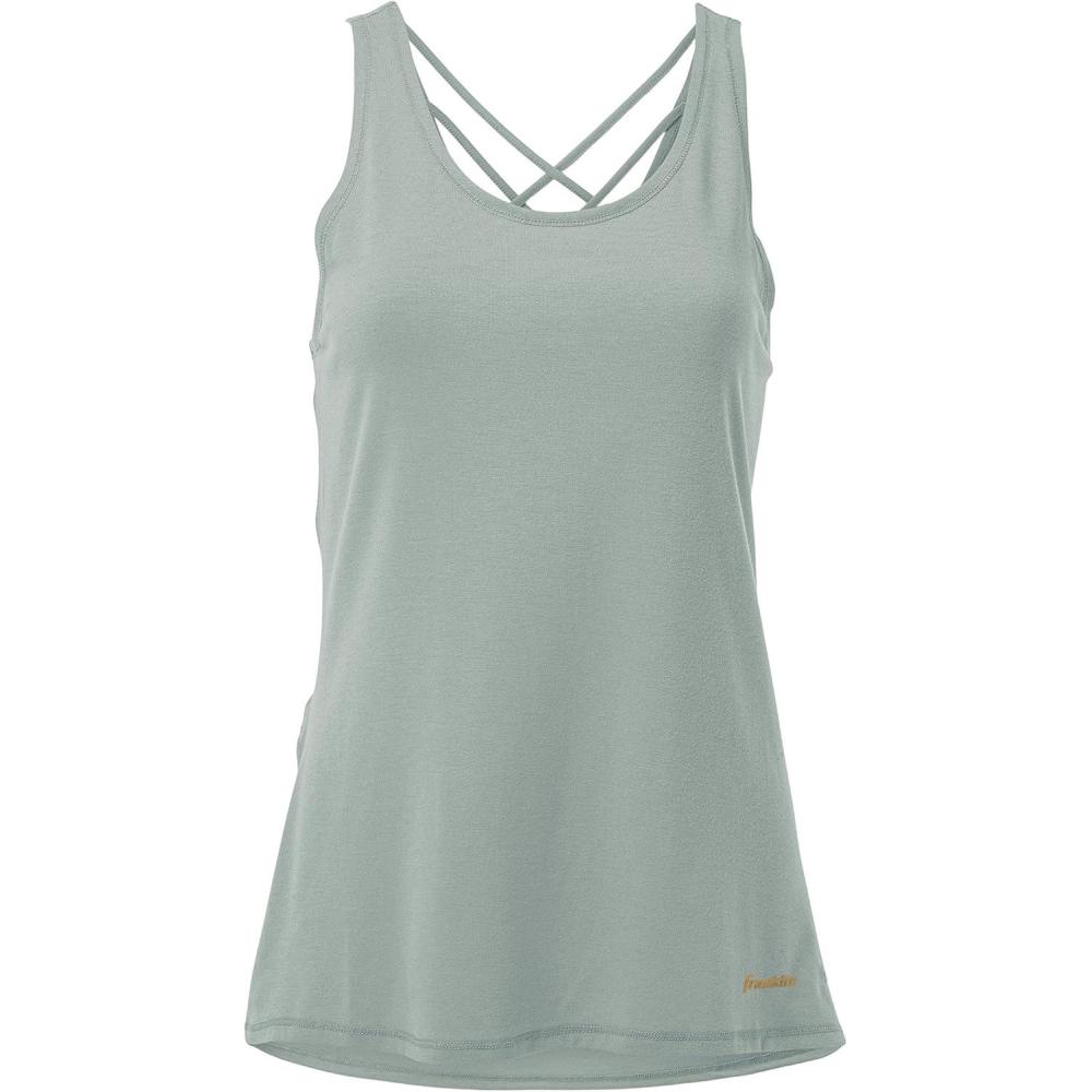 image:imageFranklin Sports Womens Womens Aloe Lattice Back Tank Top  Relaxed FitAloe