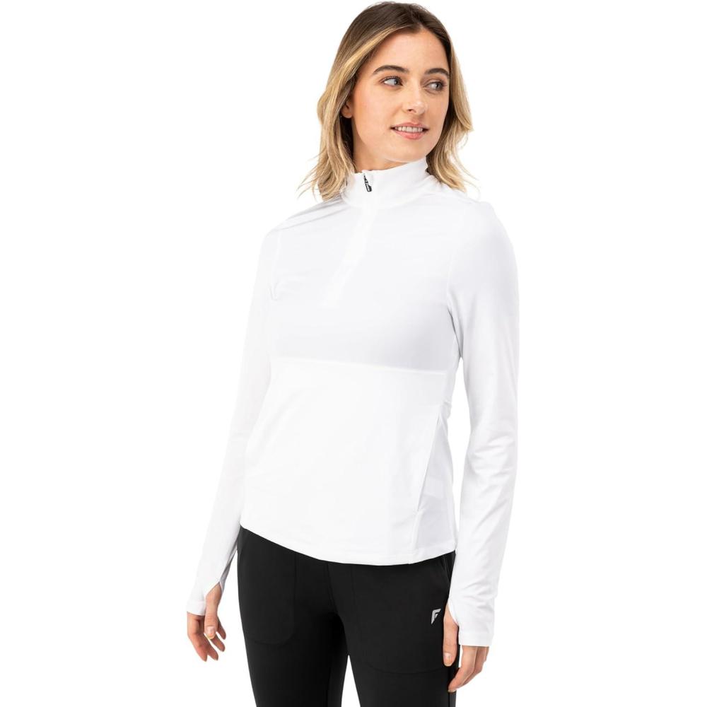 image:imageFranklin Sports Womens Womens QuarterZip PulloverWhite