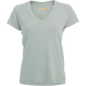 Franklin Sports Womens Women’s Aloe Cross Back V-Neck T-Shirt – Relaxed Fit(Aloe)