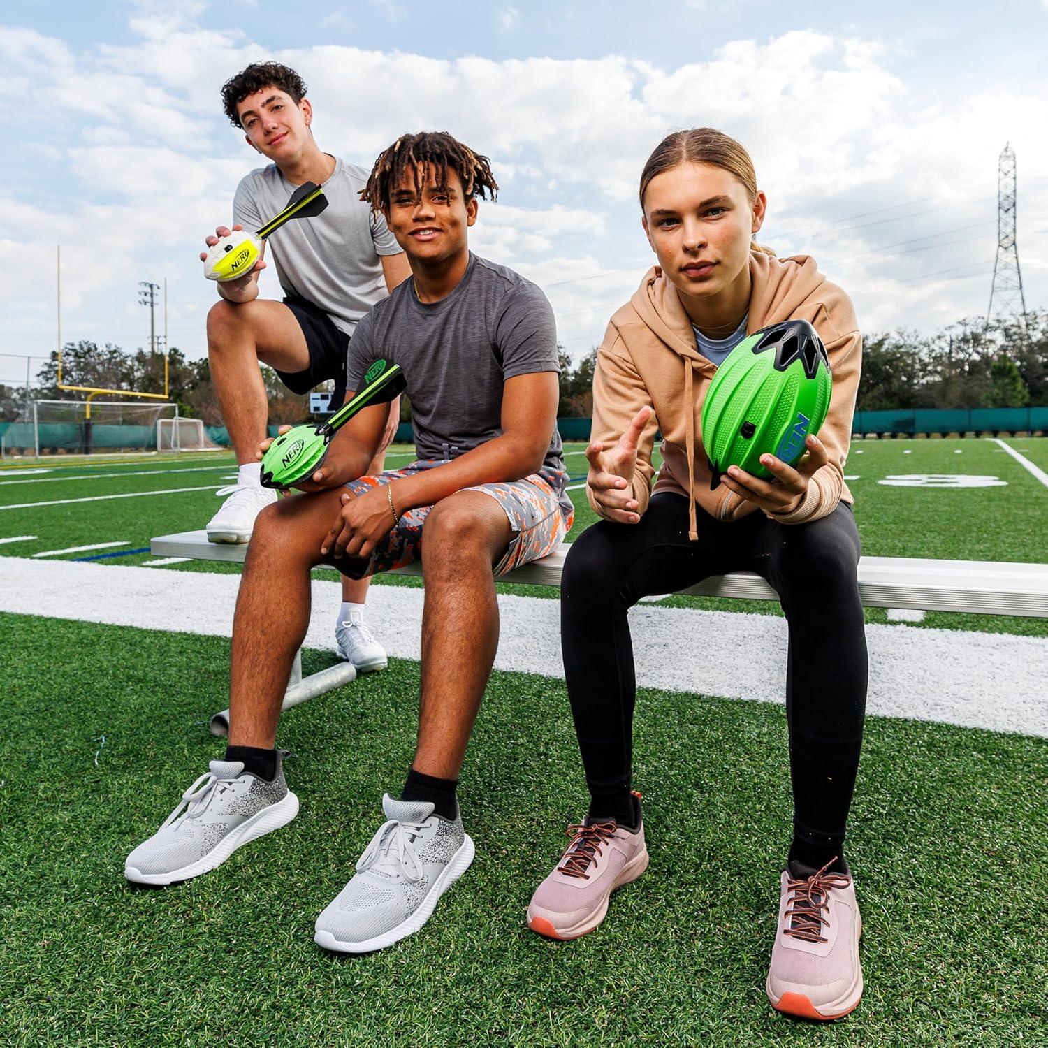 image:imageNERF Vortex Rocket Foam Football NERF Soft Vortex Rocket Football for LongDistance Throws 2 in 1 Design Throw Spirals amp Kick Field Goals Integrated Tail Fins