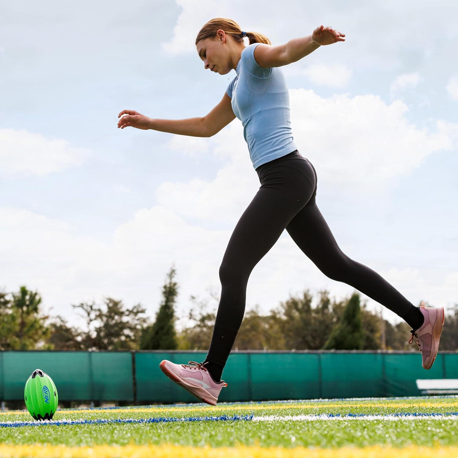 image:imageNERF Vortex Rocket Foam Football NERF Soft Vortex Rocket Football for LongDistance Throws 2 in 1 Design Throw Spirals amp Kick Field Goals Integrated Tail Fins