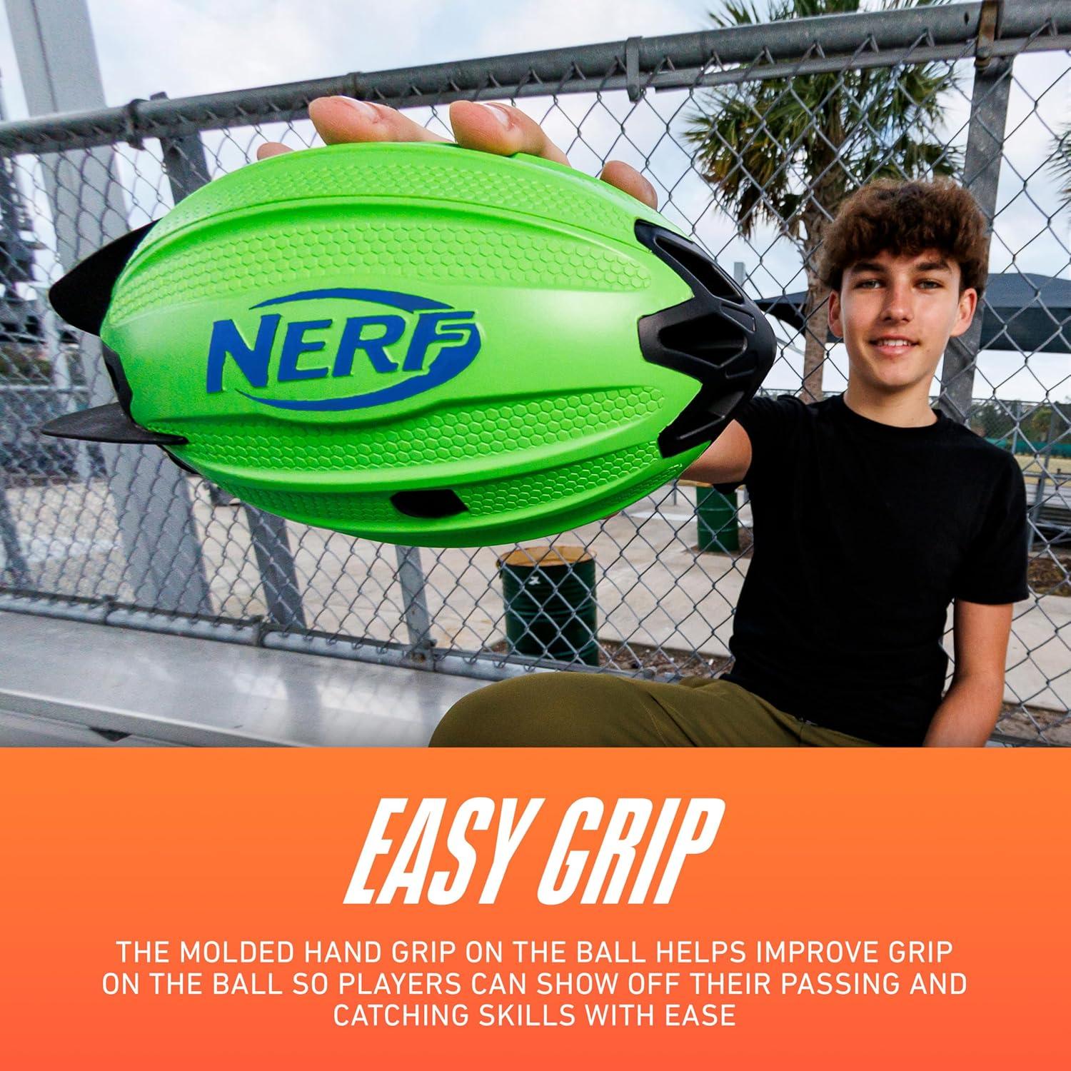 image:imageNERF Vortex Rocket Foam Football NERF Soft Vortex Rocket Football for LongDistance Throws 2 in 1 Design Throw Spirals amp Kick Field Goals Integrated Tail Fins