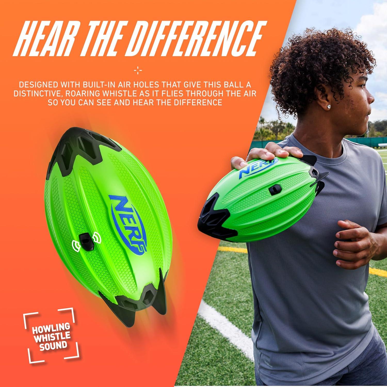 image:imageNERF Vortex Rocket Foam Football NERF Soft Vortex Rocket Football for LongDistance Throws 2 in 1 Design Throw Spirals amp Kick Field Goals Integrated Tail Fins
