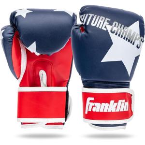Franklin Sports Kids Boxing Gloves Set – Future Champs Youth Training Boxing Gloves for Kids Ages 5-8 – 6 Ounce – Boys + Girls – Red + Blue Pair