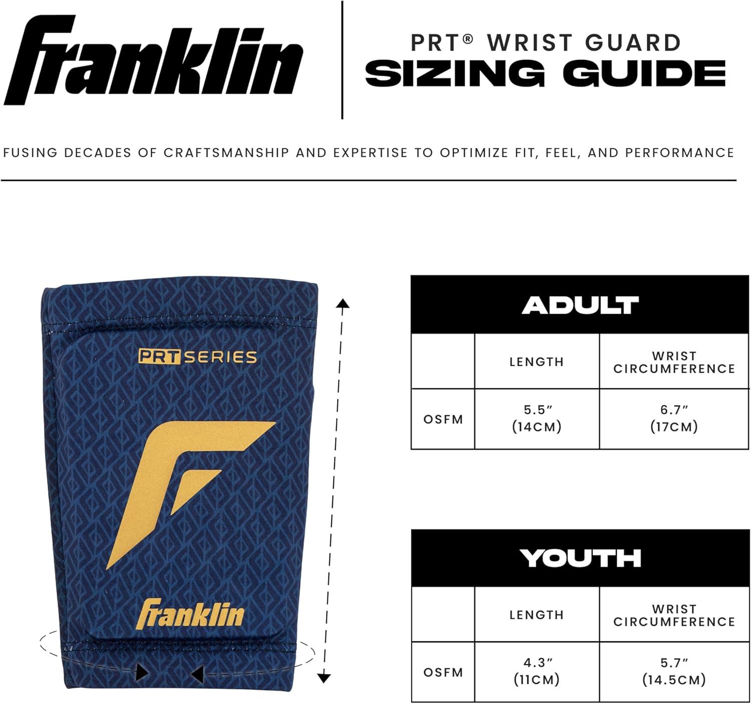image:imageFranklin Sports Baseball Softball Protective Wrist Guard Adult PRT Series Wrist Shield for Fielding Protective Gear Equipment Right Left ArmNavy