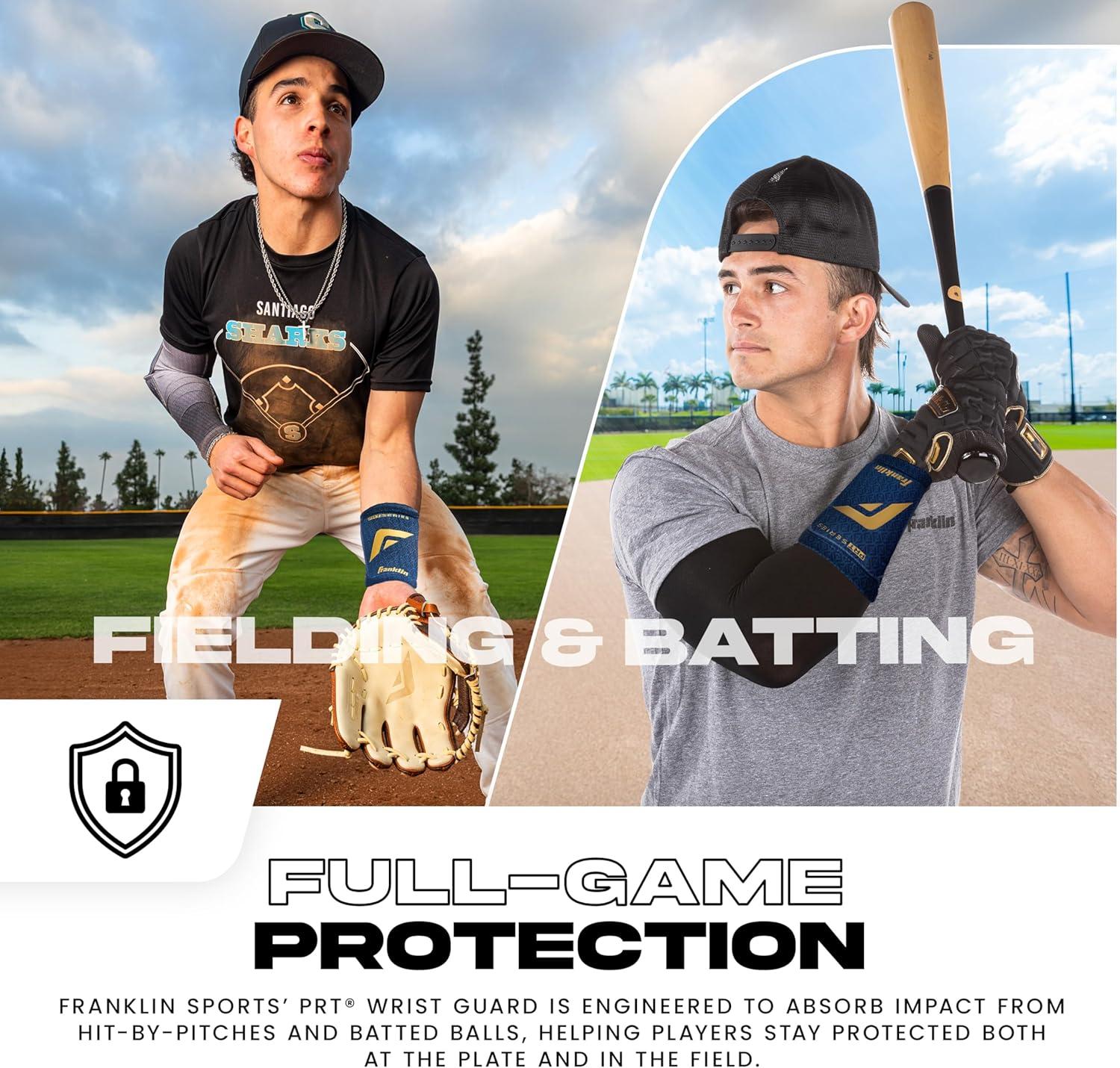 image:imageFranklin Sports Baseball Softball Protective Wrist Guard Adult PRT Series Wrist Shield for Fielding Protective Gear Equipment Right Left ArmNavy