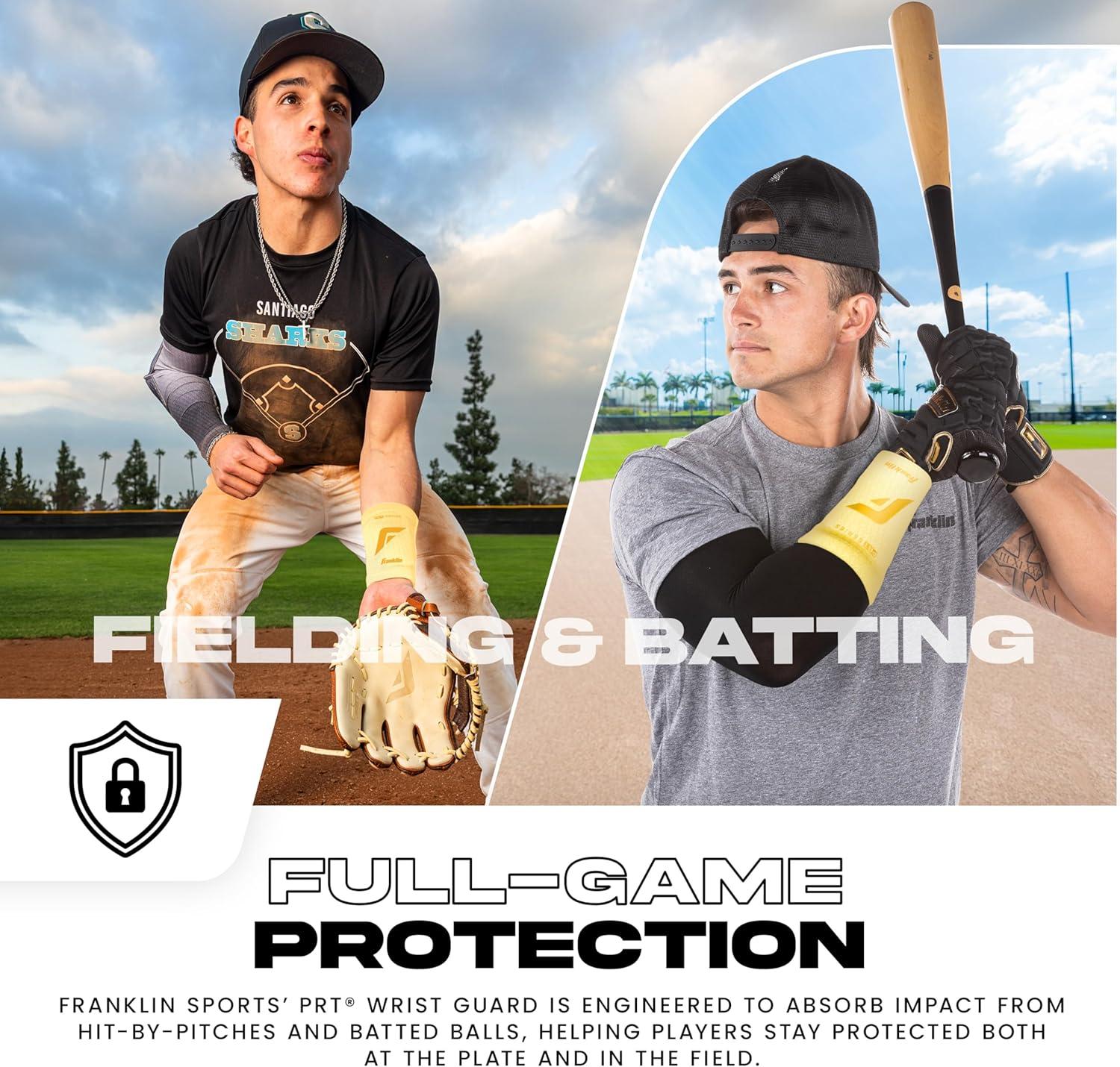 image:imageFranklin Sports Baseball Softball Protective Wrist Guard Adult PRT Series Wrist Shield for Fielding Protective Gear Equipment Right Left ArmVanilla
